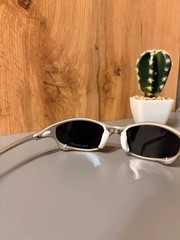Oakley Penny & Juliet X-Metal Sunglasses Silver Alloy Frame Black Lens-