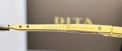 Dita Mach Seven Square Sunglasses DTS135-56-03 Gray Swirl Gold Gray 56mm NEW