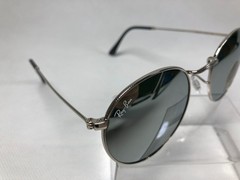 Ray-Ban RB3447 Round Silver Frame Silver Lens Sunglasses