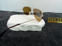 Ray-Ban RB3362 Cockpit Sunglasses, Gold Frame, Solid Yellow Lens