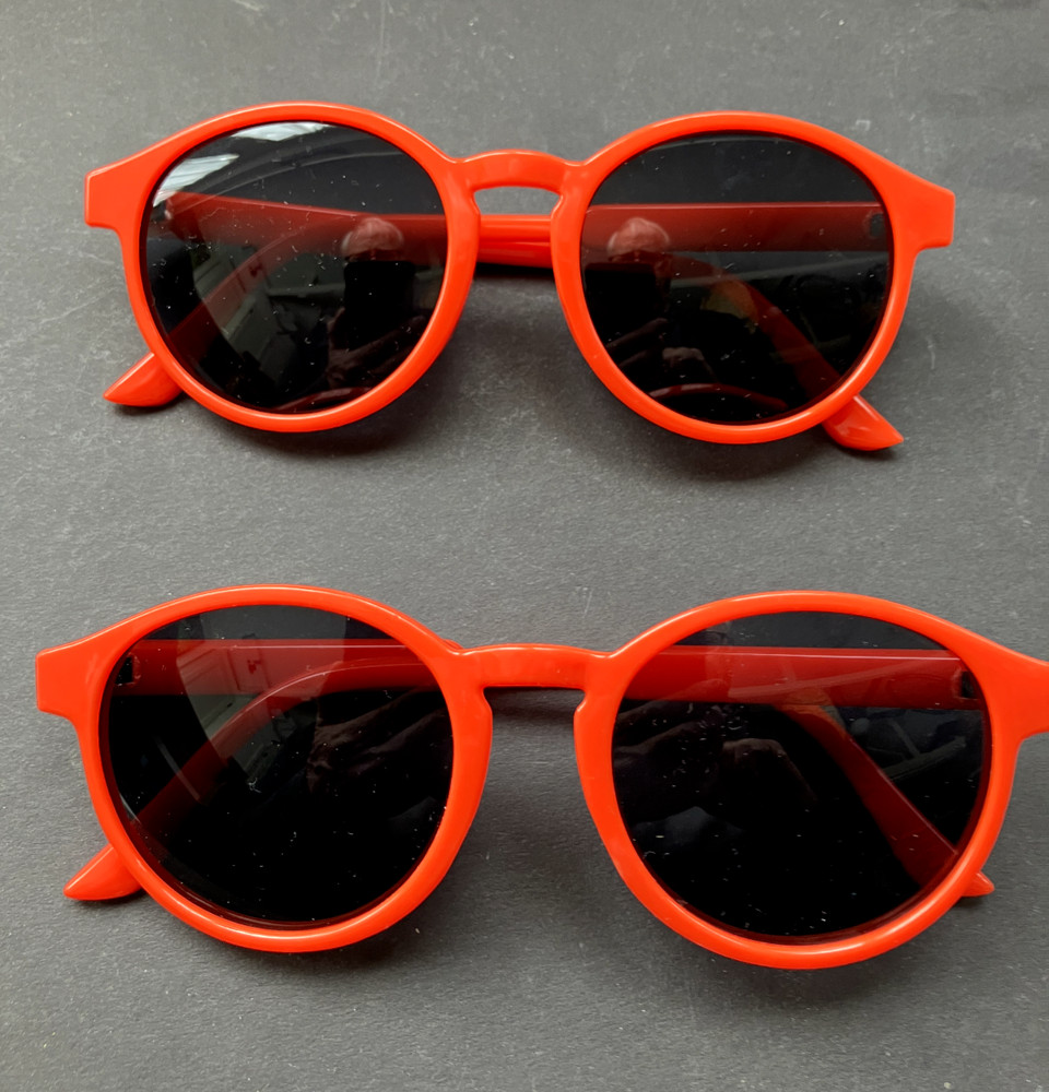 COCA COLA BRANDED RED PLASTIC SUNGLASSES TWO PAIR NEW