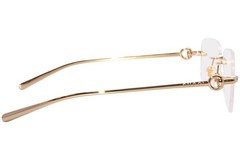 Gucci GG1703O 003 Eyeglasses Frame Gold Rimless Style Rectangle Shape 55mm