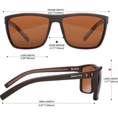 ZENOTTIC Polarized Sunglasses for Men Lightweight UV400 Square Sun Glasses