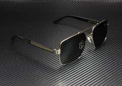GUCCI GG0529S 001 Aviator Gold Black Crystal Grey 60 mm Men’s Sunglasses