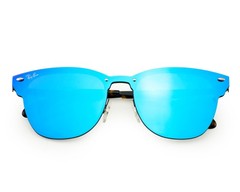Ray-Ban RB3576N Blaze Clubmaster Black Frame Violet Blue Lenses 47mm Unisex