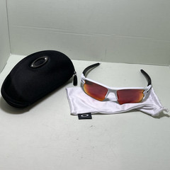 Oakley Flak 2.0 OO9188-03 White Wrap Sunglasses Red Mirrored Lenses 133mm