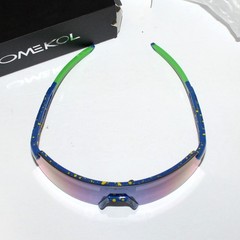 OMEKOL Sport Sunglasses polarized Unisex Adults UV400 blue green yellow