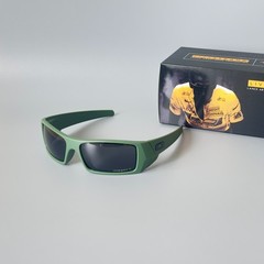 Oakley Gascan OO9014 Polarized Sunglasses Matte Green Frame Black Lens