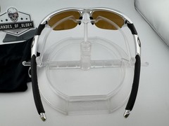 OAKLEY HALF JACKET 1.0 POLISHED ALUMINIUM W/ TITANIUM IRIDIUM SUNGLASSES 12-655
