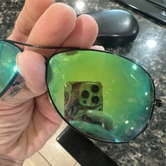 Ray-Ban Sunglasses Cockpit RB3362 002/4J Green Mirror Black Full Rim 59-14-135