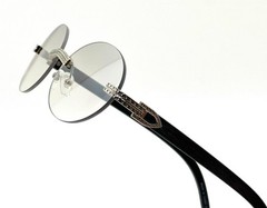 Slim Oval Round Rimless Wood Luxury Sunglasses HIP HOP Buffs Shades Rapper New
