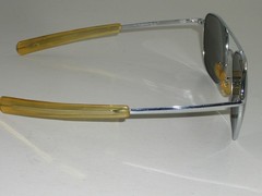 57[]20mm AMERICAN OPTICAL USA SHINY-SILVER UV CRYSTAL ORIGINAL-PILOT SUNGLASSES