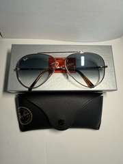 Ray-Ban New Aviator Aviator Sunglasses Gold Metal Frame Blue Gradient Glass