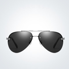 Metal Oval Polarized Sports Sunglasses For Men Rimless Outdoor Driving Glasses