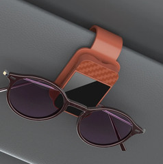 Car Sun Visor Sunglasses Clip – Glasses, Card & Ticket Holder Interior Accessory