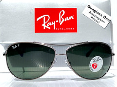 NEW Ray Ban Polished Gunmetal POLARIZED Green lens Sunglass RB 3293 004/9A