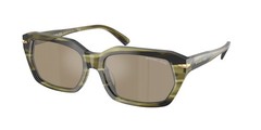 MICHAEL KORS MK2265U 40407I Lake Tahoe Olive Horn Silver 54mm Men Sunglasses