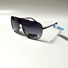 New GUESS Aviator Wrap Sunglasses GF0199 Acetate Gunmetal Matte Metal