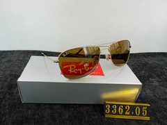 Ray-Ban RB3362 Cockpit Sunglasses, Gold Frame, Solid Yellow Lens