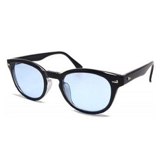 Blue lens sunglasses, Wellington style, transparent e, light blue, UV cut, 5005