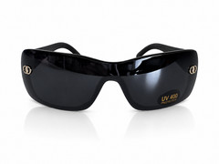 Oversized Shield Wrap Around Sunglasses Black Glossy UV400 Fashion Y2K Luxury