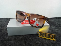 Ray-Ban RB4165 Justin Sunglasses, Tortoise Frame, Brown Gradient Polarized Lens