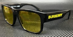 BURBERRY BE4358 300185 Black Yellow Men’s 57 mm Sunglasses