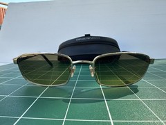 Emporio Armani 167-S 743 Gold Rectangular Sunglasses BrownLens 135mm 54[]19