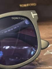 Tom Ford Kevyn TF1099 ECO 02V Matte Black Blue Lenses 52mm Sunglasses SEE DETAIL