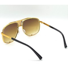 Classy Sunglasses Gold Frame Brown Lens Fashion Shades Trendy Retro Vintage Men