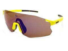 Bolle Icarus Rimless Sunglasses Acid Yellow Matte with Blue Shield Lens BS016007
