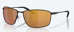 Costa Del Mar Satin Turret Black Frame Gold Mirror 580P Plastic Polarized Lens