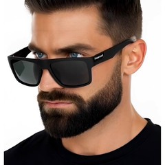 Lightweight Shades Mens Polarized Square Sunglasses Hip Hop Dark Black. Lens