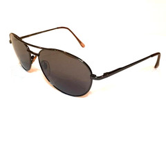 SUNGLASSES NYS 5535 BROWN METAL AVIATOR UNISEX EYEWEAR FASHION MODERN DESIGNER