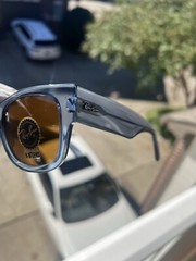 Ray-Ban Mega Wayfarer Polished Transparent Blue /Brown Lens RB0840S 668073 NoBox