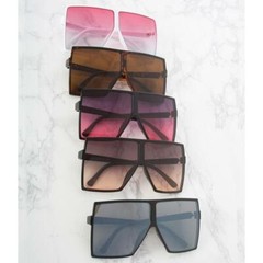 Oversized Square Sunglasses Retro Flat Top Shades Glasses