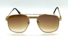 Sunglasses Men Fashion Retro Style Square Gold Frame Classic Designer Hip Hop