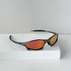 Vintage Oakley Penny X-Metal Gray Frame Ruby Lens Rare Sunglasses