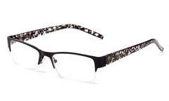 Half Frame Clear Lens Glasses Optical Frame Rectangular Spring Hinge Temple