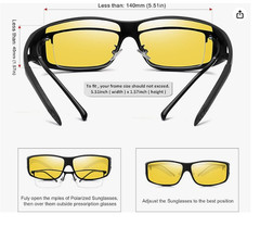 Lentes de Sol Polarizados para Usar Sobre Gafas con Proteccion UV400 Unisex