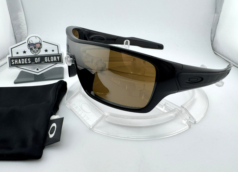OAKLEY TURBINE ROTOR BLACK W/ TUNGSTEN IRIDIUM POLARIZED SUNGLASSES OO9307-06