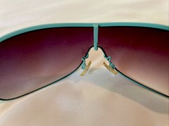 Womens Blue Metal Frame 100% UV Protection Driving Golf Sports UltraLight Shades