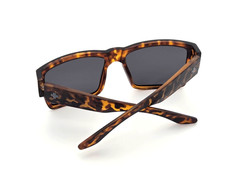 Men’s Cyrus Polarized Sunglasses Tortoise Frame Smoke Polarized Lens 140mm