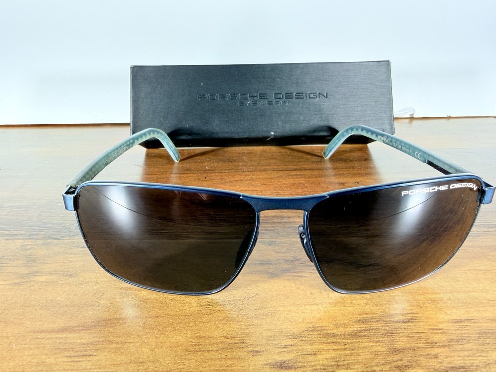 Genuine Porsche P8640 Sunglasses Men’s Gunmetal/Polarized Grey Square Shape 59mm