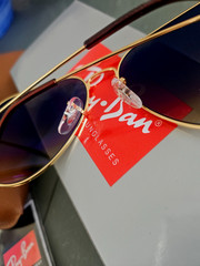 Ray-Ban Sunglasses RB3025 Aviator Gradient Gold Frame Light Brown Lens 58mm US