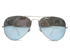 Ray-Ban Sunglasses RB3025 AVIATOR LARGE METAL 019/W3 Matte Silver w/ Dark Gray