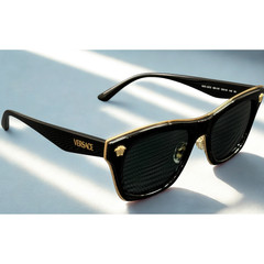 NEW🔥 VERSACE VE2272 GB1 87 Black Grey Men’s 53 mm Sunglasses