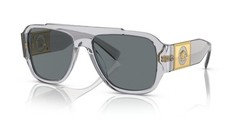 Versace Man Sunglasses VE4436U 530580 57mm Transparent Grey -Blue Lens – NEW