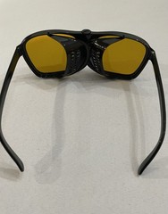 Bolle France Sport Aviator Vintage Black Mustard Frame Sunglasses Side Shields