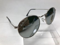 Ray-Ban RB3447 Round Silver Frame Silver Lens Sunglasses